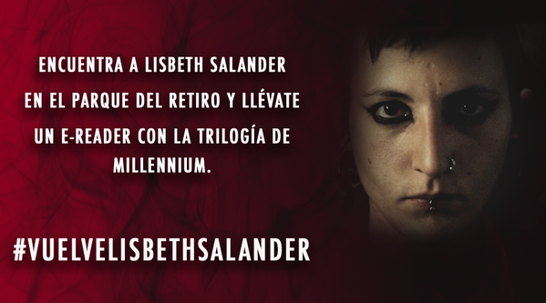 Planetadelibros's tweet photo. Encuentra a @Lisbeth_Oficial en El Retiro, sube su foto en #VuelveLisbethSalander y gana un eReader #FML15 h http://t.co/xlenVFtTdo