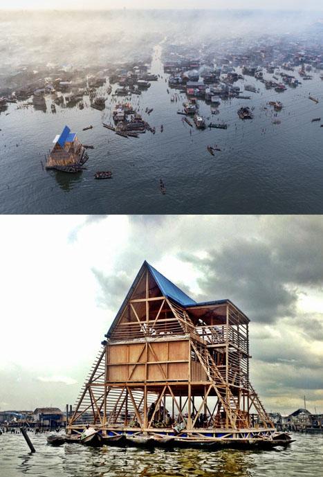 Community-focused urban flotsam in Africa with FLOATING SCHOOL @ papercities.net