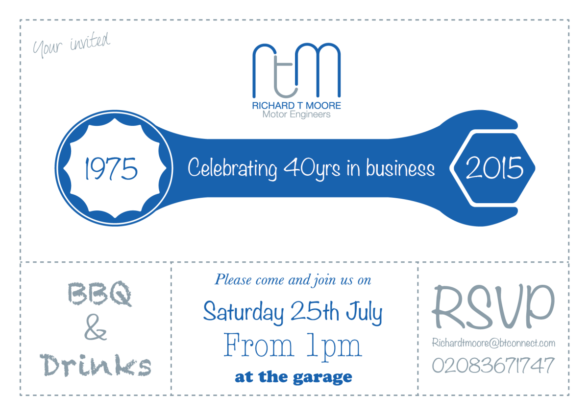RichardTMoore84's tweet photo. *****Celebrating 40yrs at Richard T Moore Motor Engineers***** http://t.co/YxRin8WnVw http://t.co/arp5PCMHDN