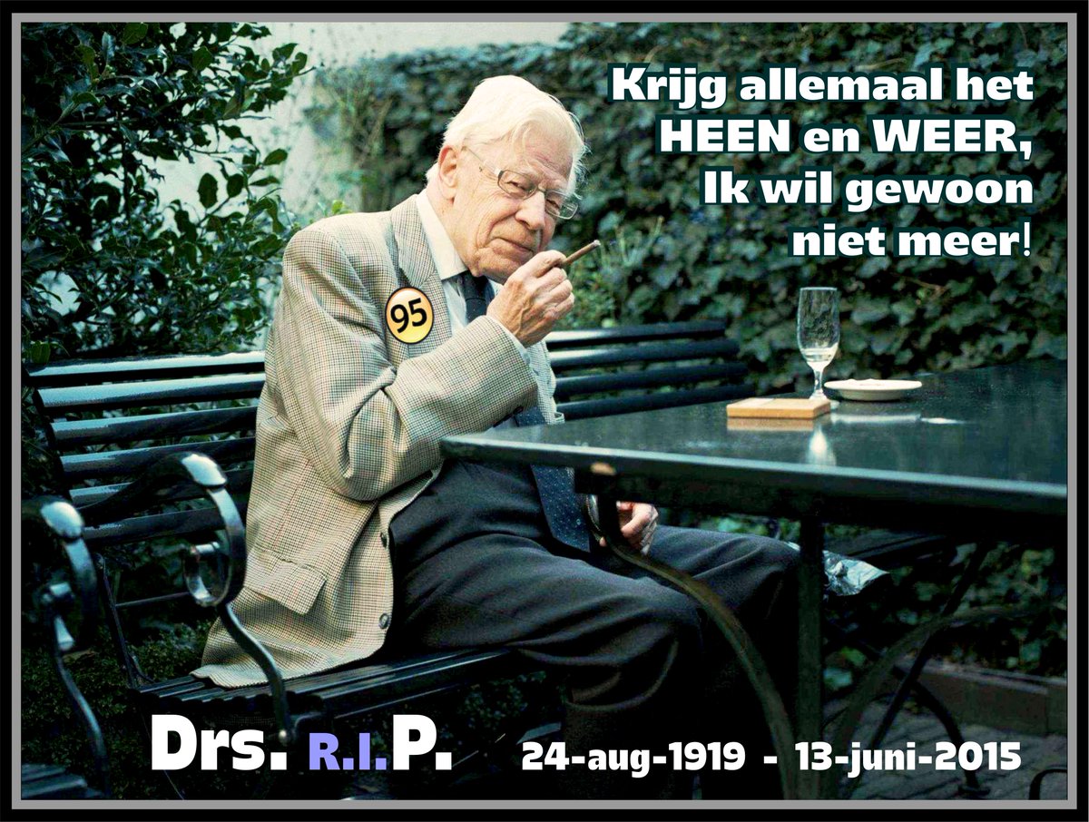 FrankRoks's tweet photo. @trendinaliaNL   Eer aan deze grote humor en taalkunstenaar. Hij heeft nu als laatste de slee verlaten. http://t.co/ojIKN7hIEm