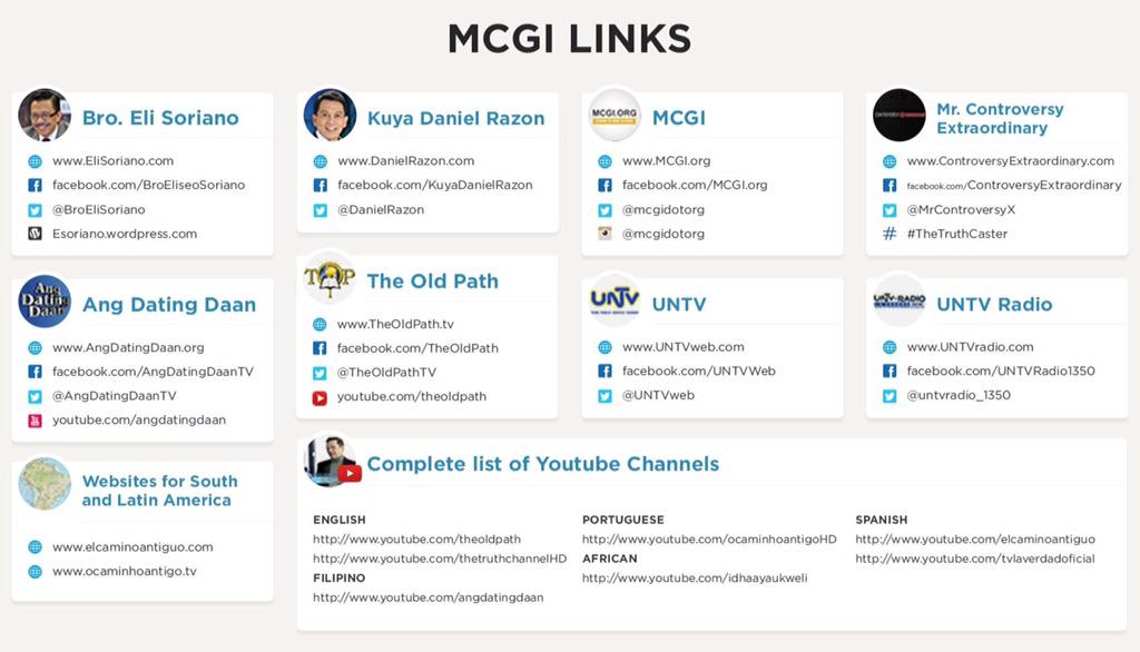 mcgidotorg's tweet photo. Here's a list of our official links. Feel free to share this w/ everyone in your network. #MCGILinks #TheTruthCaster http://t.co/RajXz9N4S6