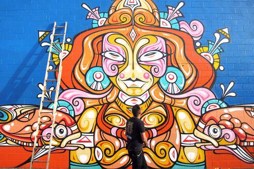 The amazing 'Phibs' is a confirmed headline artist for SAMA's Street Art Walk launch event. 20-21 June, Katoomba.