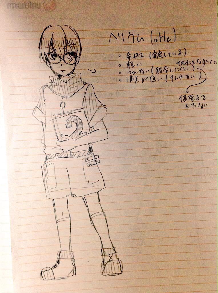 元素擬人化まとめ…
テスト終わったらペン入れたい() 