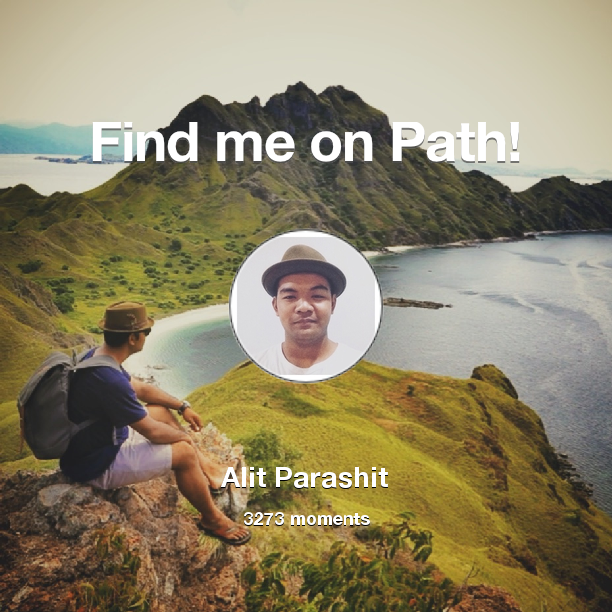 AlitParashit's tweet photo. I've shared 3,273 memories with my friends on #Path - see them now at http://t.co/RBYX7CMygp! #thepersonalnetwork http://t.co/tFAIOj8DQD