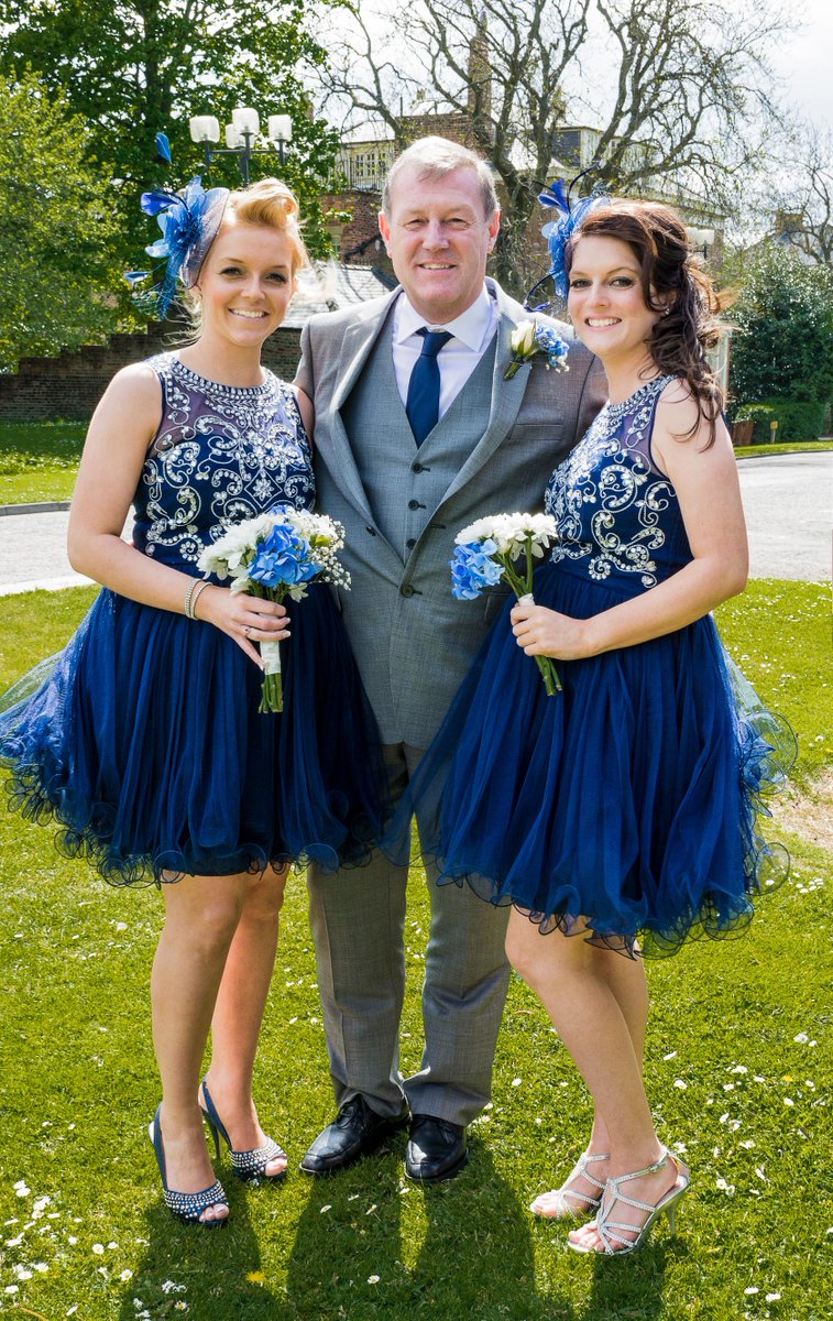 WeddingDayPic's tweet photo. Mark Seaman and his daughters on his wedding day... http://t.co/ErNigyBx3A