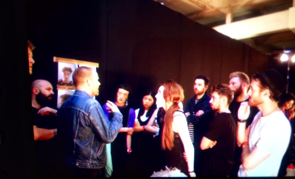 SPSystemPro's tweet photo. Backstage with Gary Gill&amp;The Generation NOW team for Wella System Professional Men's at the #ChristopherRaeburn show http://t.co/7nPUKHoC3p