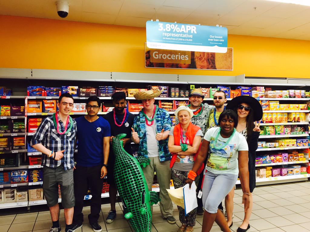 6292Tesco's tweet photo. A fabulous weekend party people. Put smiles on faces and raised some money for charity. Thank you everyone http://t.co/FZzLvbdadD
