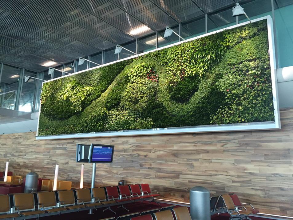 Living art at Charles de Gaulle airport in Paris.