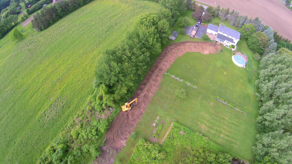 Horizontal trenching for a <a href="/waterfurnace/">WaterFurnace</a> #series7 #geothermal heating and cooling system <a href="/ACESgeothermal/">ACES-Energy </a>