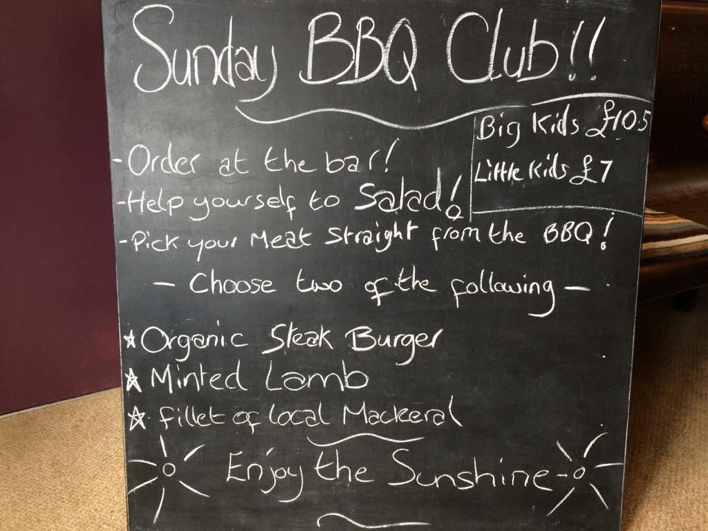 Come and join us today for the first new in BBQ club, great views,great beer,great BBQ