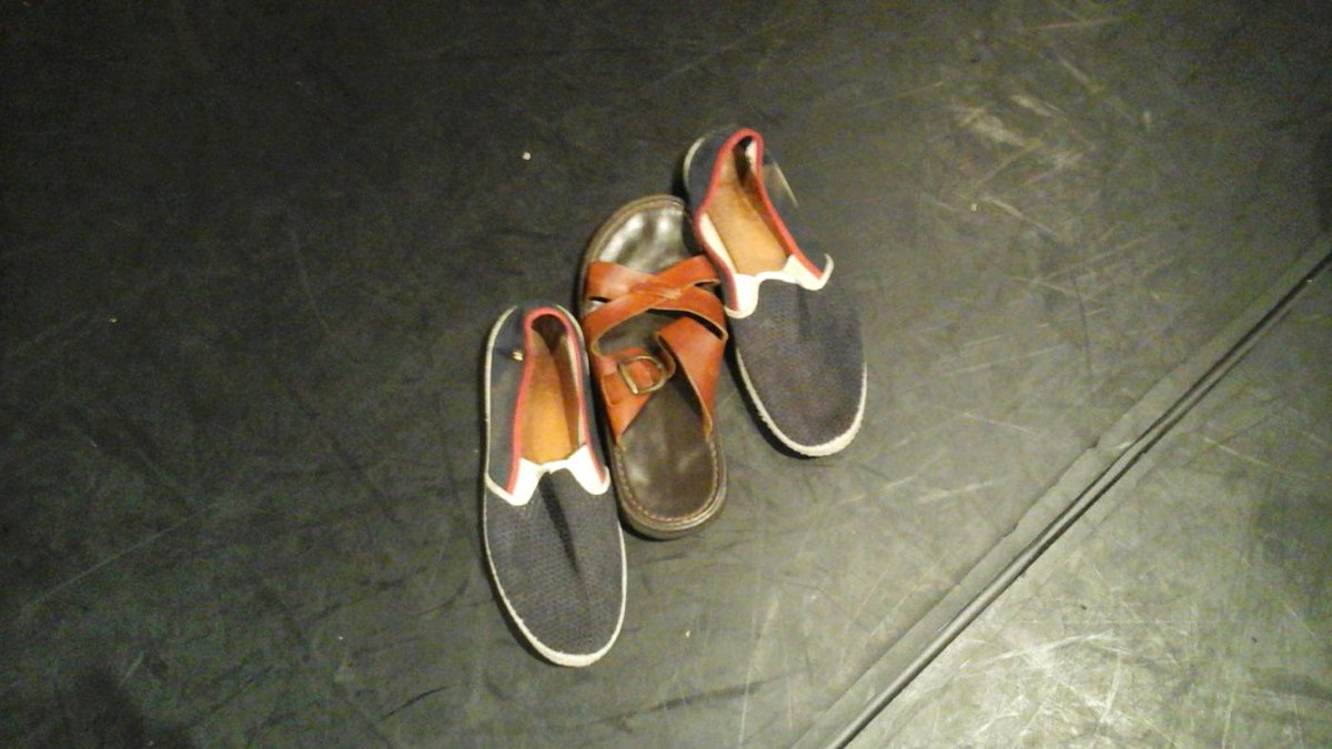untold_arts's tweet photo. Swapping roles and swapping shoes for #TheScarTest rehearsals today #escapeladder #roll call #metaldetector http://t.co/EDdDGmPi9I
