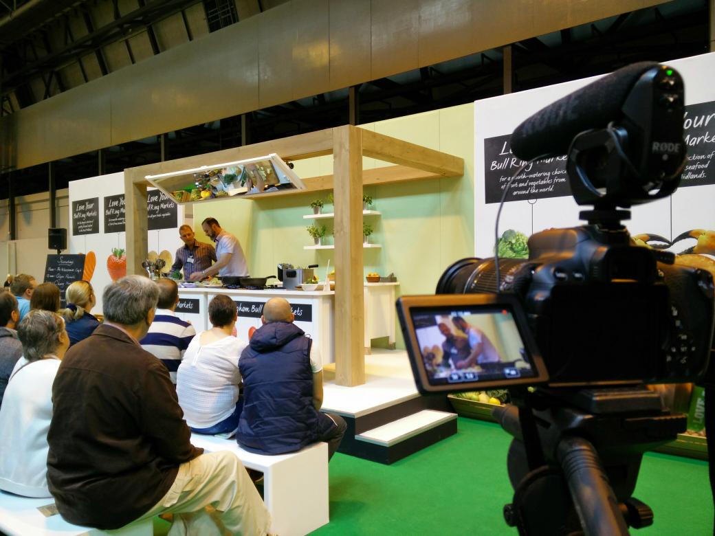 Today we're filming at the BBC #GoodFoodShow with presenter @Phil_Oldershaw inside of the NEC Birmingham.