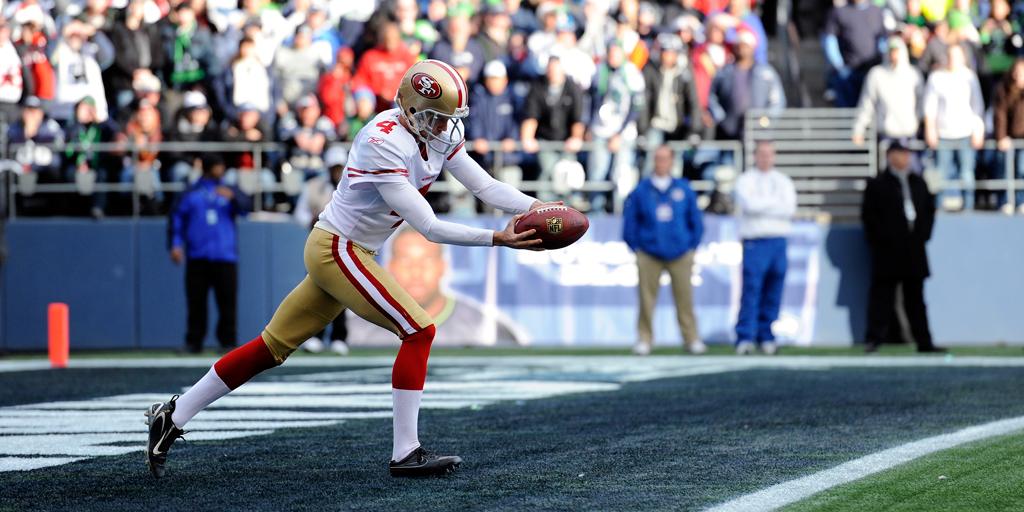 NFL's tweet photo. Pro Bowl punter Andy Lee is changing his number after 11 years in memory of his late daughter http://t.co/w3fgXSrWVA http://t.co/cDXSunnMau