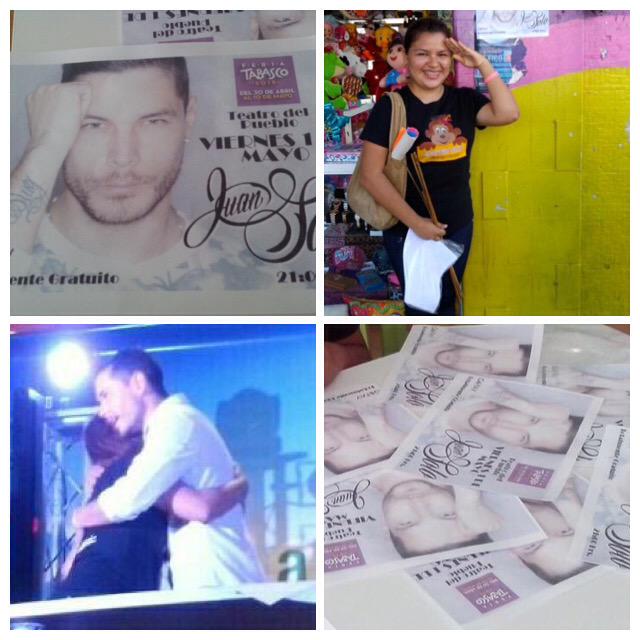 vannyquintero's tweet photo. @JuanSoloVhsa #SoloAventuras cuando andaba pegando fotos para el concierto en la Feria Tab.2015 y casi me atropellan http://t.co/uJLZeH3P3P