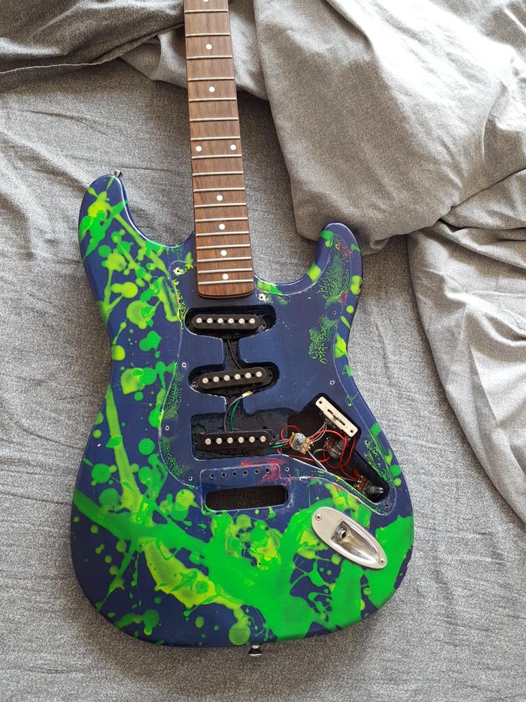 A peek behind the curtain: one of the Level Five guitars is NAKED
#NSFW?