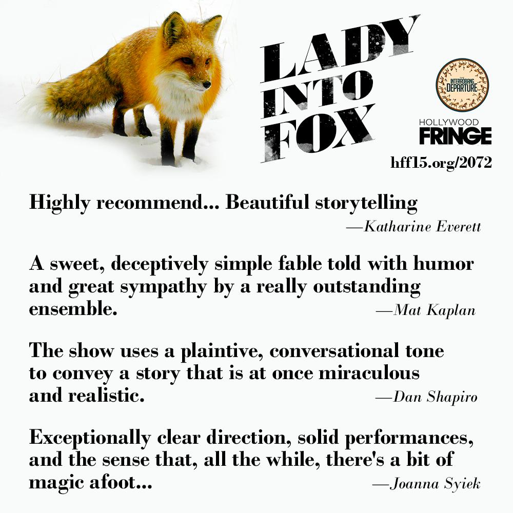 TheWestMedia's tweet photo. Audiences are loving #LadyintoFox! Use BESTFRIENDS code for $2 off & see our show today at 4! http://t.co/XniCalUSVZ http://t.co/qYPTT7cZ53