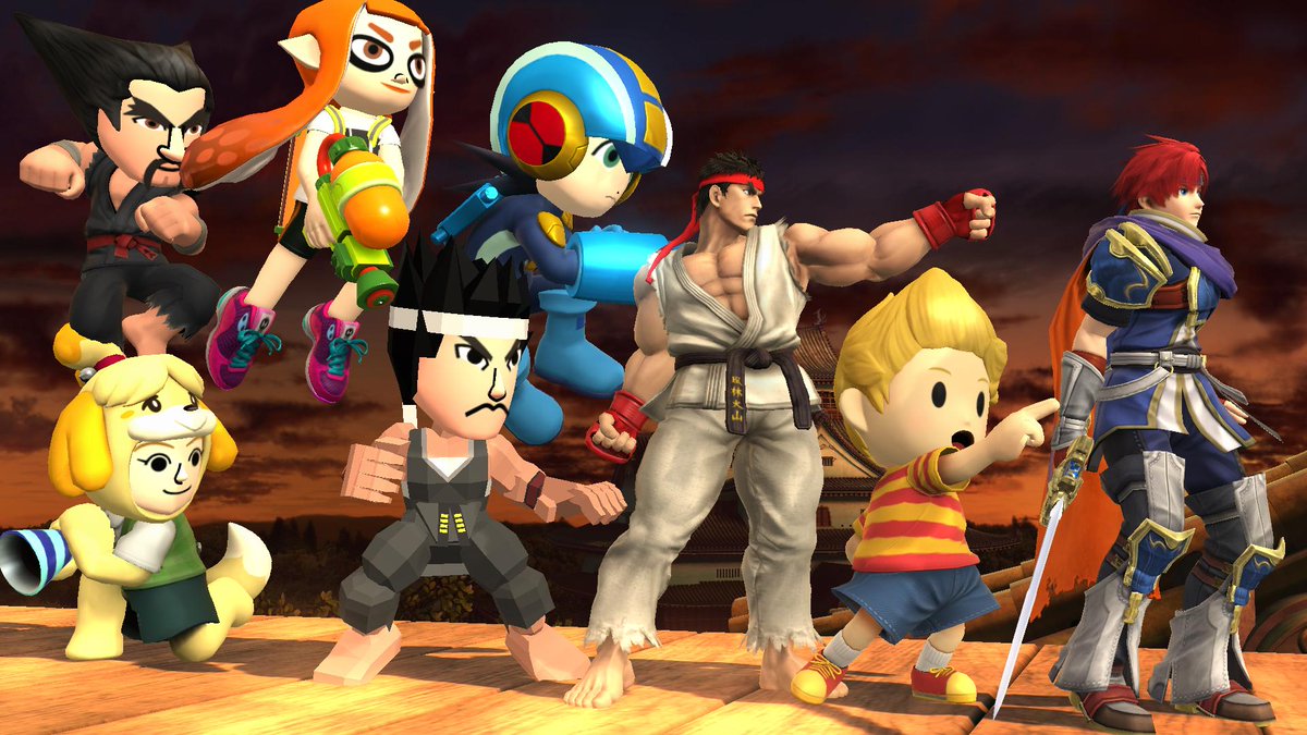 NintendoEurope's tweet image. Ryu, Roy, Lucas, Dreamland stage, Mii Fighter outfits. All available to download now in #SmashBros for #WiiU &amp;amp; #3DS!