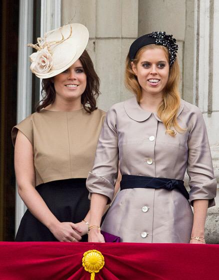 HRH Princess Beatrice &amp; Eugenie wearing Juliette Botterill hat &amp; headpiece,Vintage coatdress by@suzannahfashion