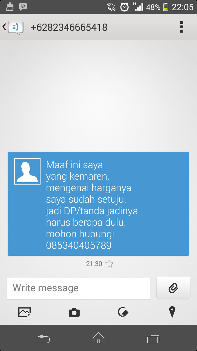 irvanmyt's tweet photo. @poldametrojaya bapak2, yg sprti ini tolong ditindak lah pak.. Saya bosan terima dan delete sms penipuan sprti ini.. http://t.co/CPZUmxeg4s