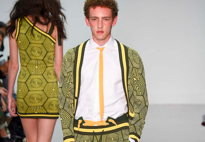 VogueRunway's tweet photo. Sibling references "the desecration of male subcultures" for Spring: http://t.co/oZ1VBIg4nu http://t.co/rTndkK1g1W