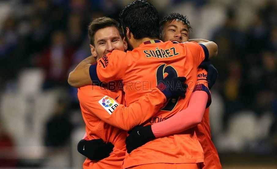 FCBarcelona_cat's tweet photo. [FOTOS] Repassem les millors imatges del trident format per Messi, Neymar Jr i Suárez http://t.co/TsZ37zTQYD http://t.co/RUnZy07XjO