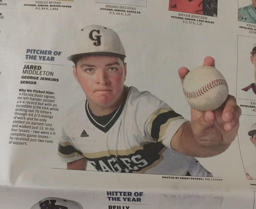 j_middleton15's tweet photo. Honored to be Polk county pitcher of the year http://t.co/F0tOn3AYwn