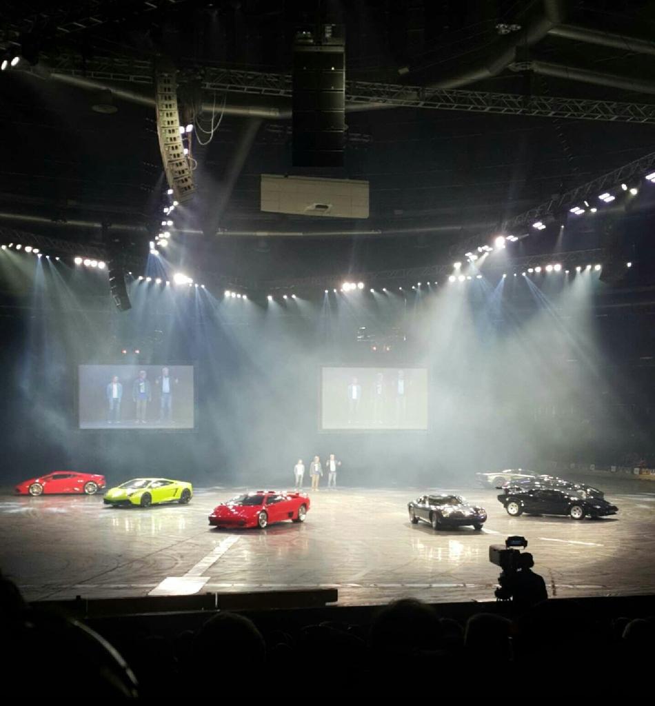 52 years of Lamborgini! <a href="/ClarkHamMaySA/">ClarkHamMay Live SA</a> <a href="/JeremyClarkson/">Jeremy Clarkson</a> <a href="/RichardHammond/">Richard Hammond</a> <a href="/MrJamesMay/">James May</a> <a href="/kblock43/">Ken Block</a> Great setup! Whata day!