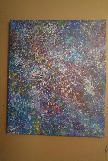 RosieHartmann's tweet photo. Finished this painting up today. #acryilc #watercolor this technique could make me pass out. :) http://t.co/4MpZByOm5g