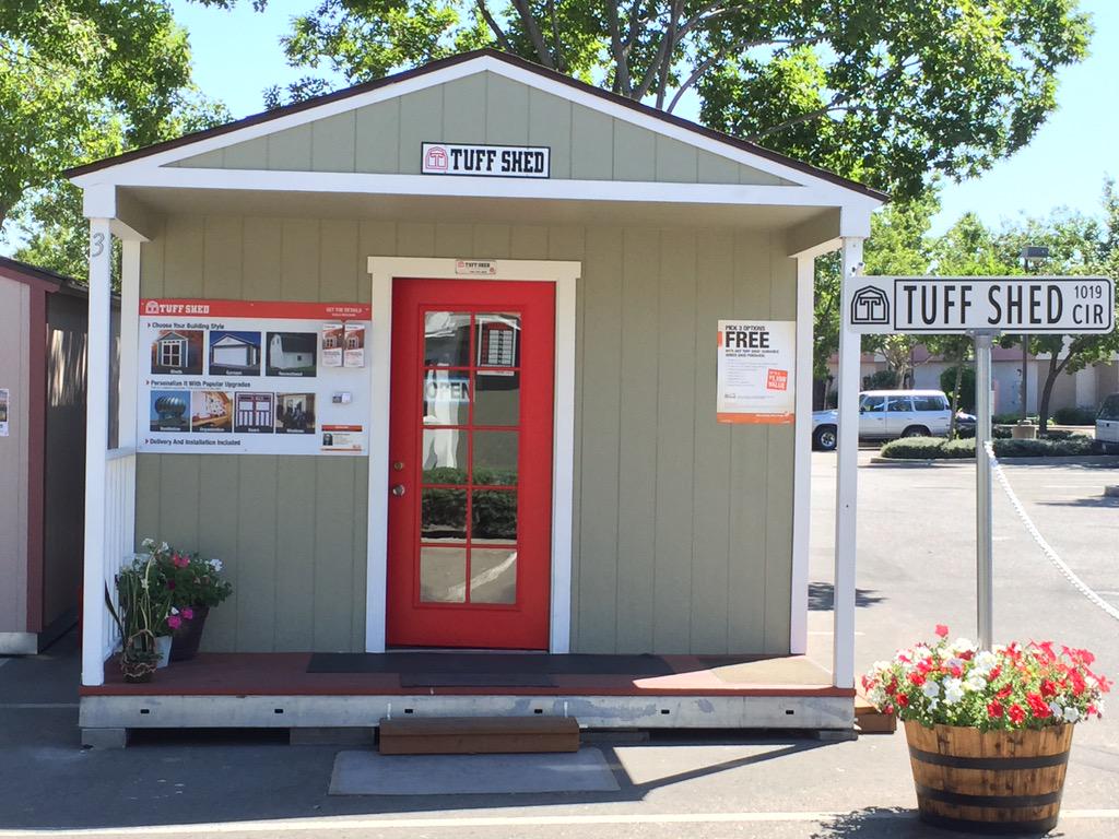 TuffShedEd's tweet photo. HD1019, the coolest place 2 B, out of the 100 d* heat, grab a seat, in A/C Shedquarters -Yuba City Home Depot's treat http://t.co/BqAeOMJ7VO