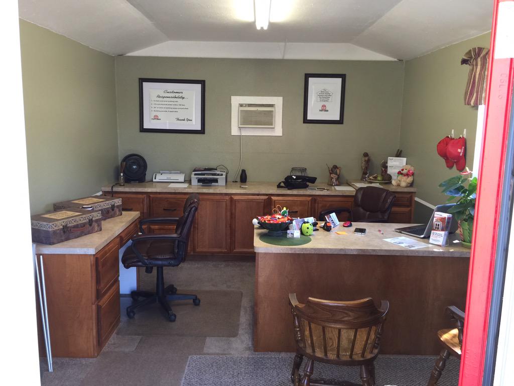 TuffShedEd's tweet photo. HD1019, the coolest place 2 B, out of the 100 d* heat, grab a seat, in A/C Shedquarters -Yuba City Home Depot's treat http://t.co/BqAeOMJ7VO