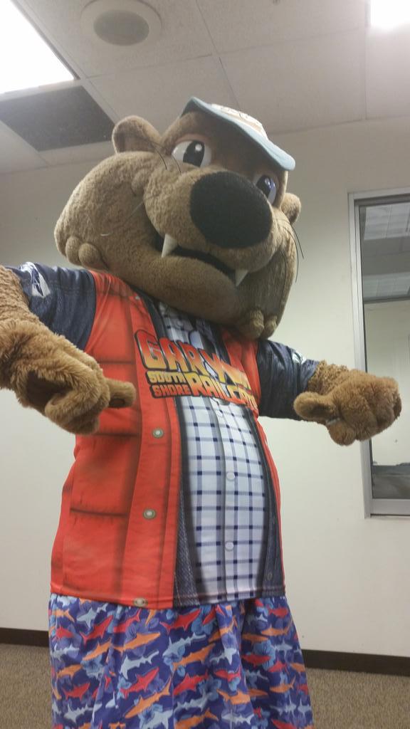 DanVaughanJr's tweet photo. Look at this guy! @RustyRailCat looking sharp back to future! Final game of series 2:10pm join us om WEFM or online. http://t.co/einDlbfucW
