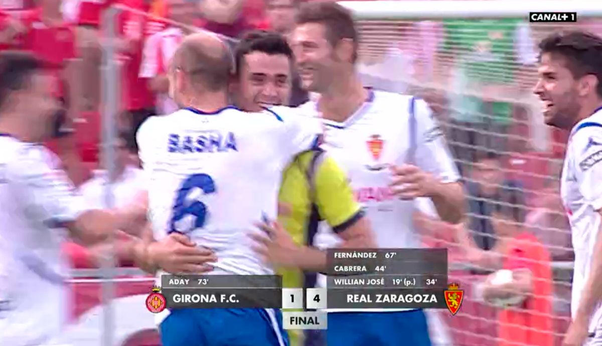 MPlusDeportes's tweet photo. Final en la locura de Montilivi. El Zaragoza obró un auténtico milagro y el Girona se despierta del sueño del ascenso http://t.co/4ZLKKcHijL