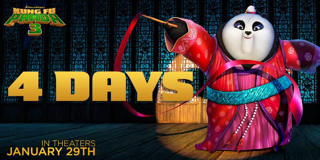 Dreamworks's tweet photo. Po meets more pandas including Mei Mei in #KungFuPanda 3. Watch the new trailer in 4 days. http://t.co/RKSgQxus4J