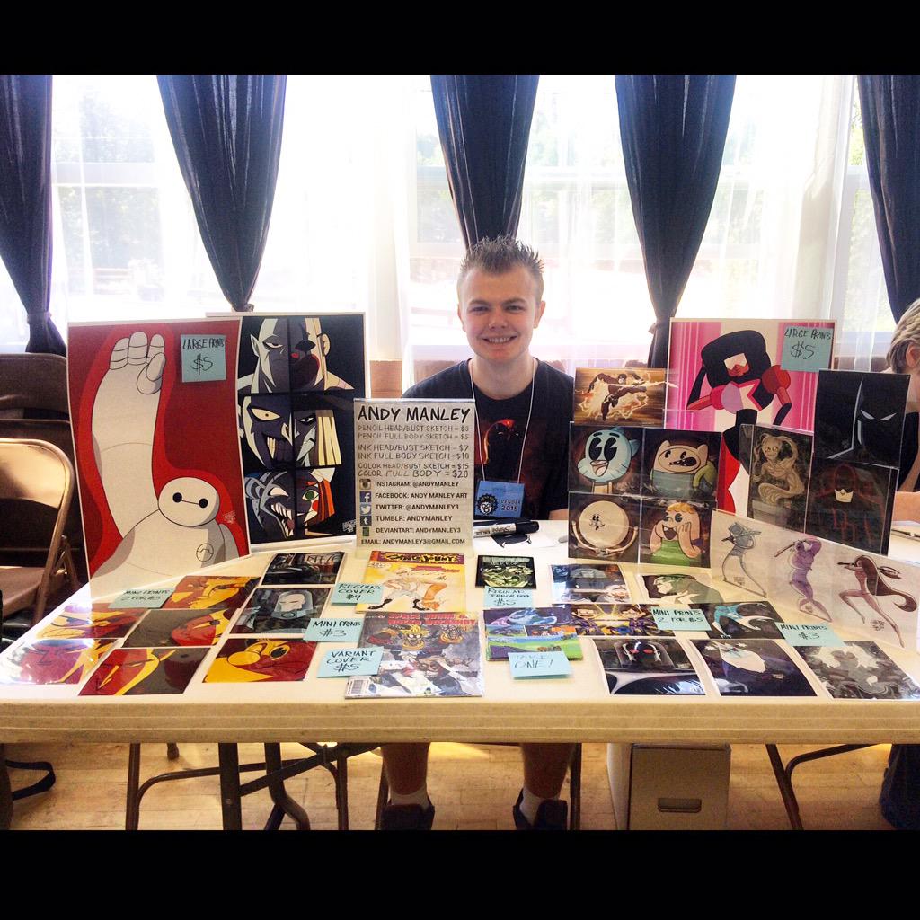 AndyManley3's tweet photo. I had a great time drawing for people at Kent Con yesterday! #kentcon #comiccon #art #artist #artprint #comics http://t.co/r6GgadUmel