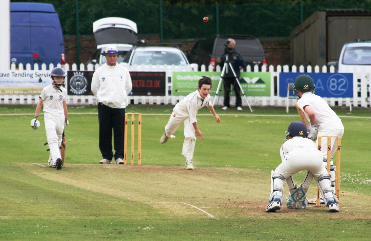 @PaulSwingwood Sam giving it some air for @gwentcricket U12s against @HerefordsCric at @FugitivesCC