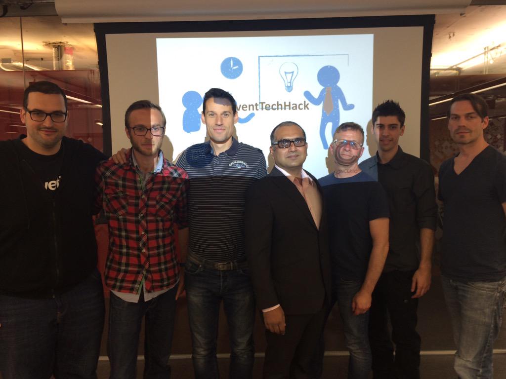 EventTechLab's tweet photo. @EventNewsBlog coolest #eventtech @ #EventTechHack was #staffmatch the winners. Some great projects presented today http://t.co/HbnZnTqmD8