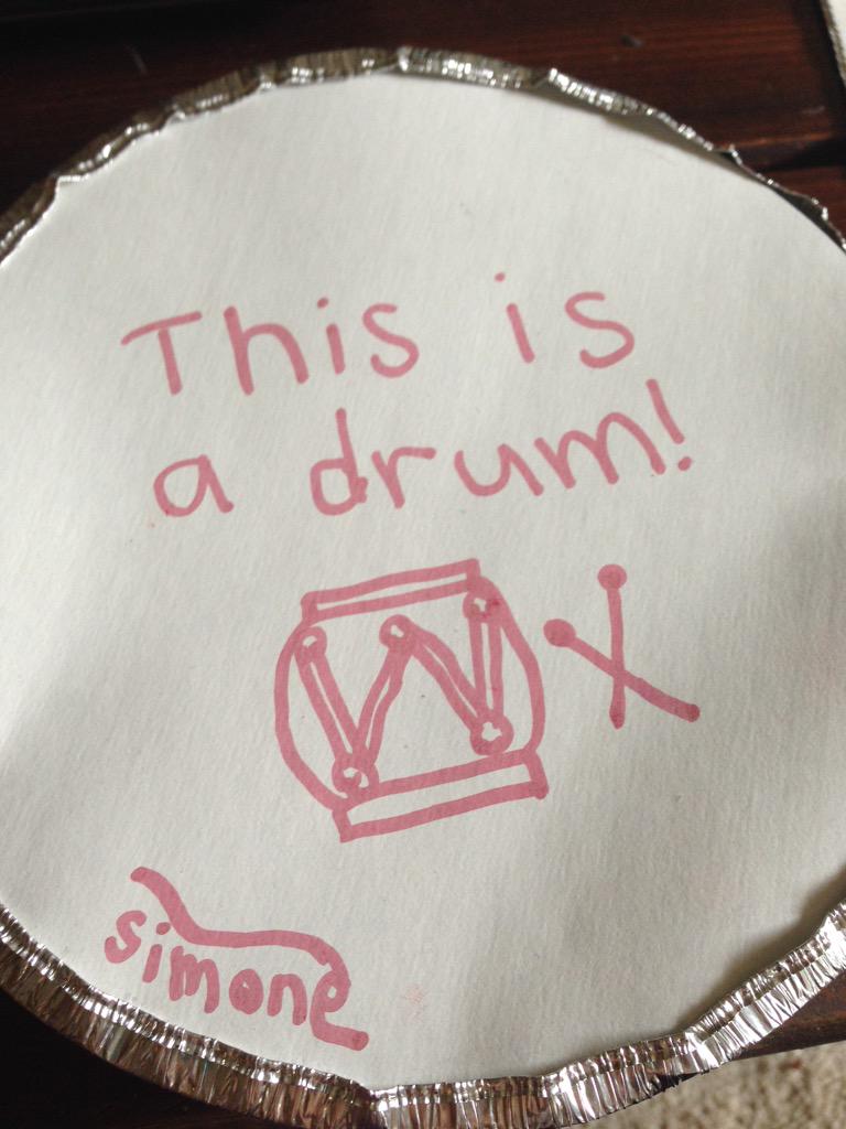 TraceyAdlai's tweet photo. One of the best birthday gifts to date. Thanks @Randi_Lavik #SimoneRocks #drums http://t.co/XPF3IwsFMH