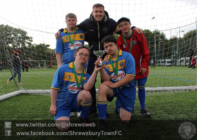 shrewsburytown's tweet photo. DOWN'S SYNDROME FOOTBALL: Success for #Shrewsbury Town team @DSActive Festival today. http://t.co/8M9RP1Lv4D #Salop http://t.co/P22pxxitc2