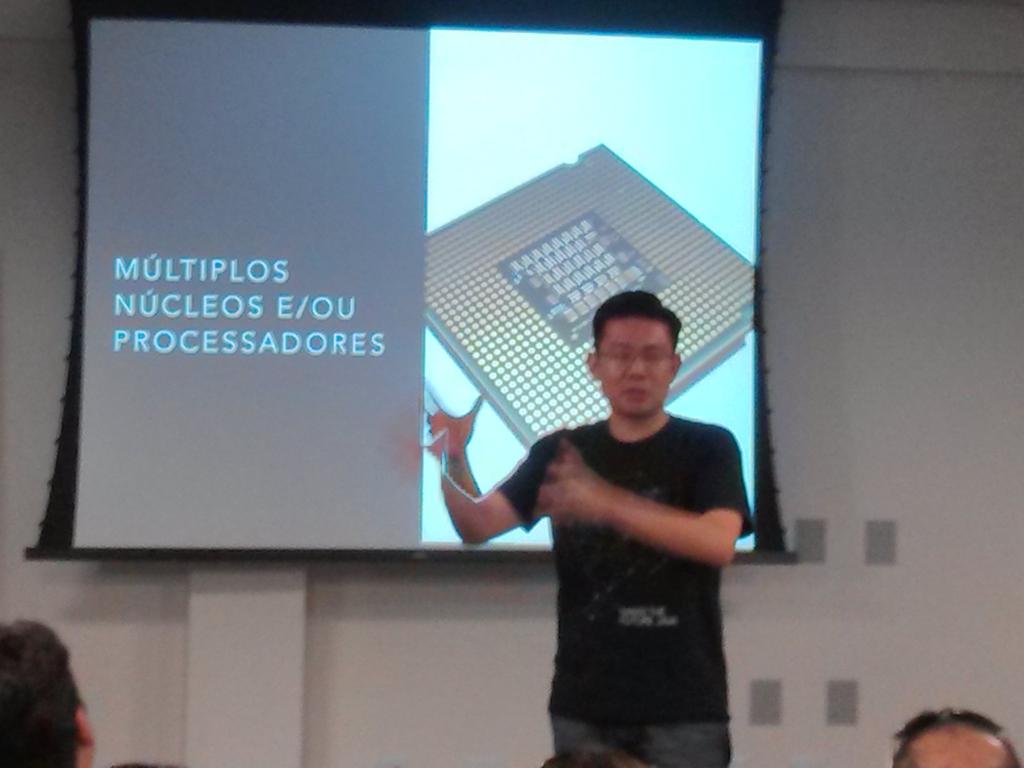 bgualda's tweet photo. @yanaga falando sobre #Java8 com o pessoal do @javanoroeste em Rio Preto http://t.co/VvMfPtyiIW
