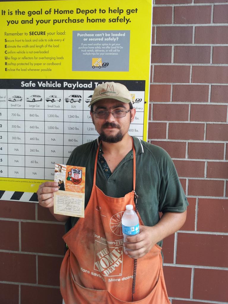 A Homer Award for Ryan! Outstanding service in the lot! #answereverycall @StacyWaltonTHD @Nichole_Hd @mebratt4thd