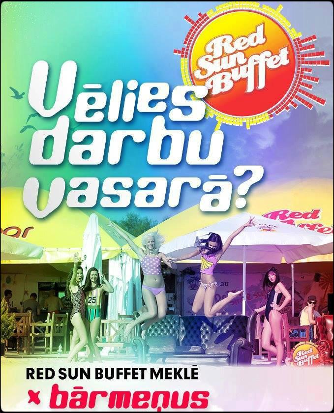 redsunbuffet's tweet photo. Vēlies darbu vasarā Liepājas pludmalē? Sūti CV un foto uz redsunbuffet@hotmail.lv http://t.co/yvgdtuZ1Ih