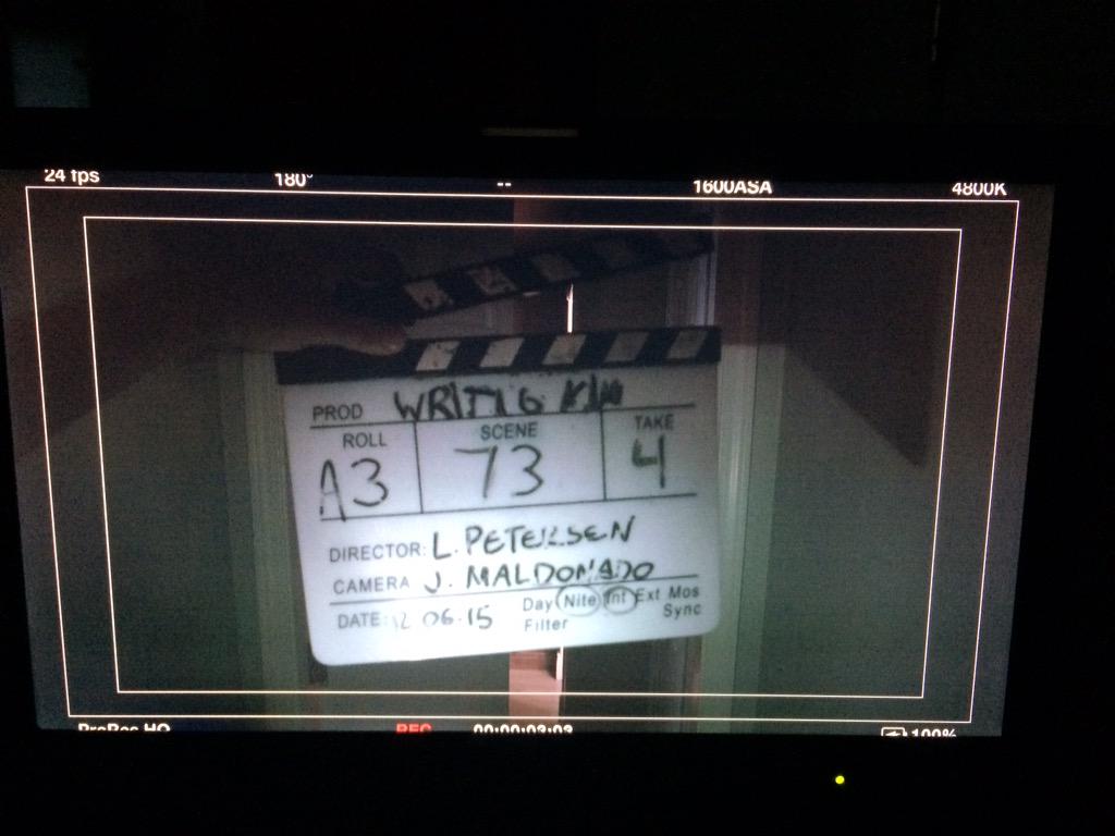 LuviaPetersen's tweet photo. wonder when I will stop dreaming about getting shots & coverage. perhaps in 2 days when we wrap on #WritingKim ? http://t.co/OvyEwk6DWE