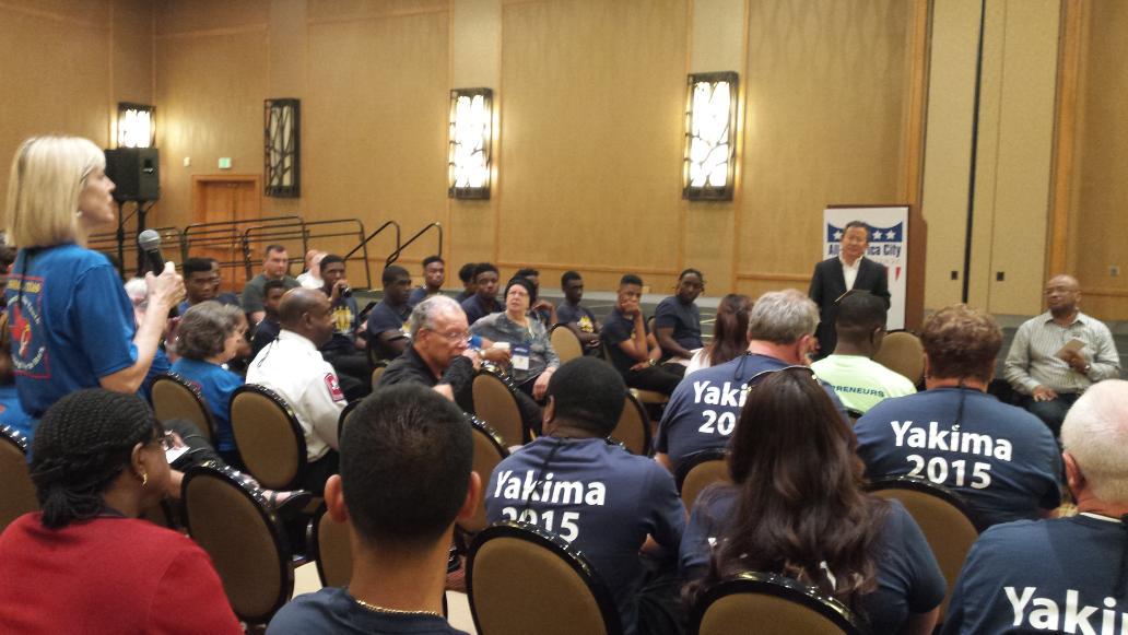 Learning about My Brother's Keeper initiative.  #quincy175 #aac15 @AllAmericaCity @NationalCivic