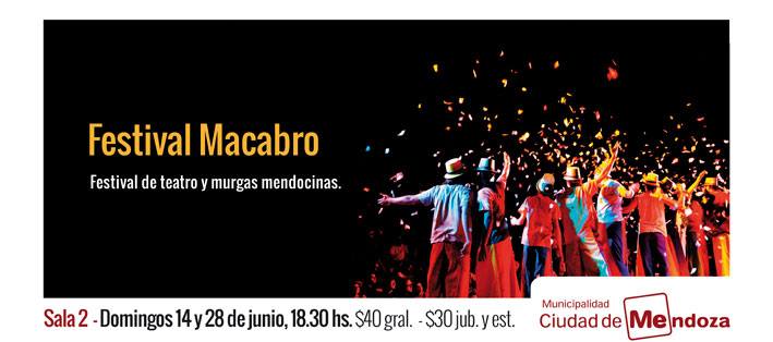 #HOY ► #FestivalMacabro de teatro y murga de mendocinos para mendocinos
Domingo 14, 18.30 hs. Sala 2