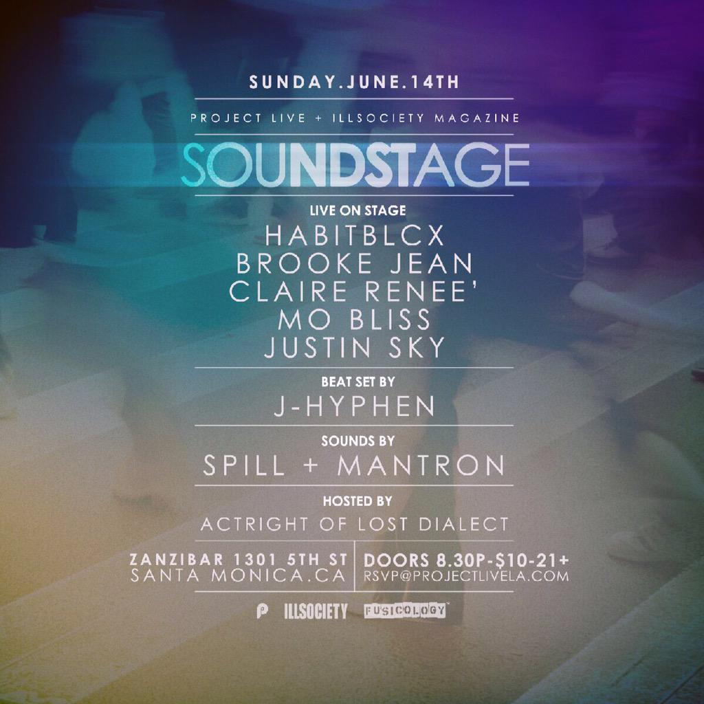 NSILOSWELSH's tweet photo. #SOUNDSTAGELA @ILLSOCIETY_MAG @PROJECTLIVELA @HABITBLCX @BROOKE_JEAN @ARTISTERENEE @MO_BLISS @JUSTINSKY_ @HEYHYPHEN http://t.co/mA4d6mGezr