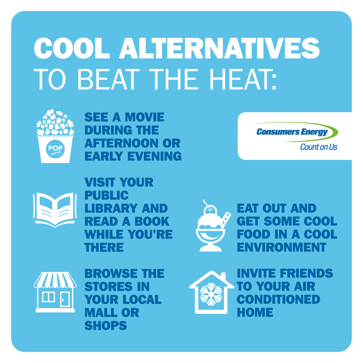 Cool alternatives to beat the heat #CEEnergyTips