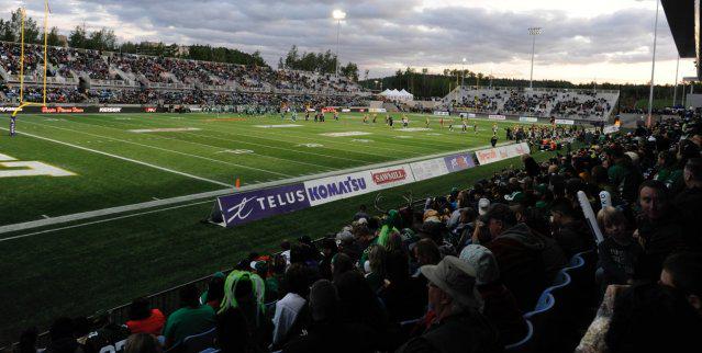 GoElks's tweet photo. #NorthernKickoff Presented by Shell Makes History in Fort McMurray

ARTICLE: http://t.co/T1p6hY6Djx #Esks http://t.co/lJKR2MclhO