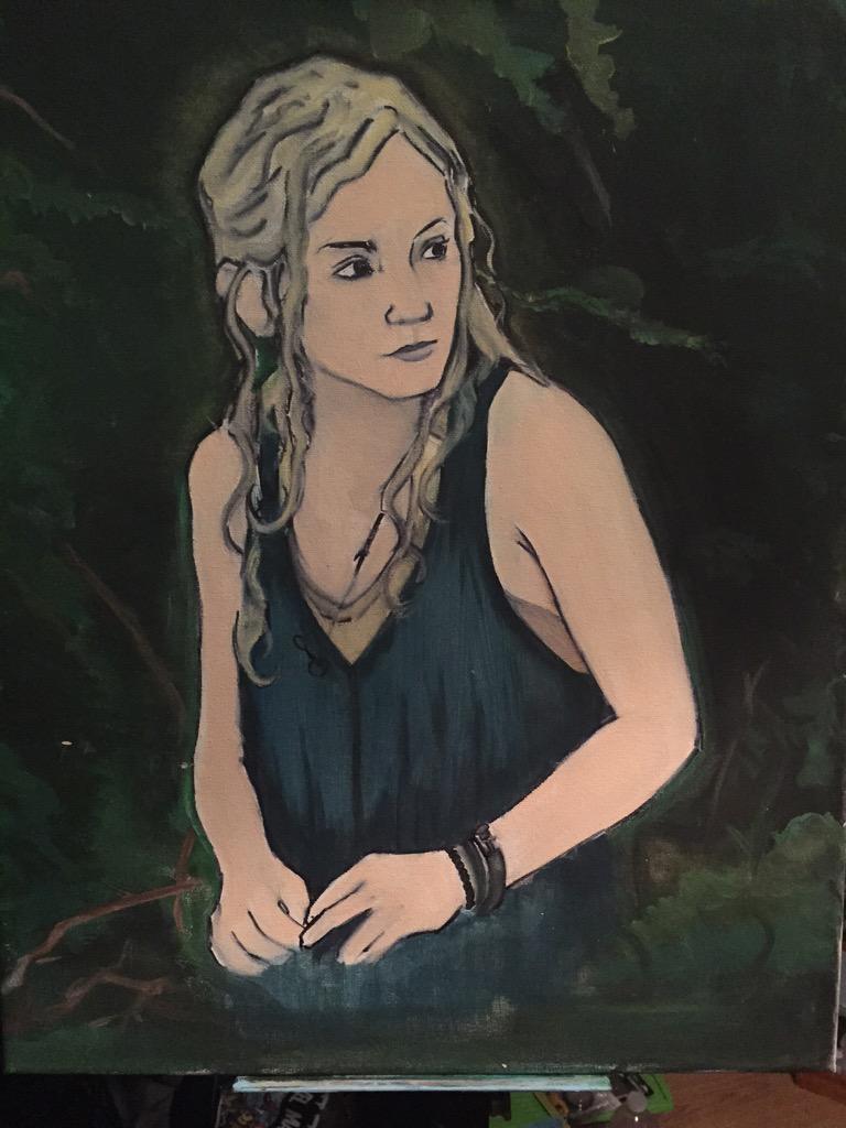 Just painting bae, <a href="/emmykinney/">Emily Kinney</a>! What you think <a href="/wwwbigbaldhead/">norman reedus</a> <a href="/dylangardner/">faces of jade</a>? Can't wait for her to sign a LondonCon!