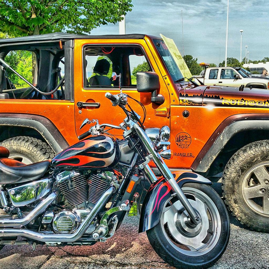 Great fundraiser today for #annemariestrong.  Jeeps and Bikes cruise and BBQ!