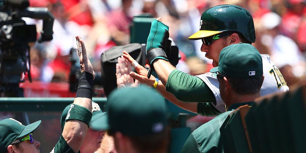 FINAL: #Athletics 8, Angels 1. #GreenCollar